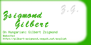 zsigmond gilbert business card